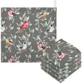 thumbnail image 1 of Coolnut Birds Bullfinch Baby Muslin Washcloths Face Towel, 3 PCS Winter Burp Cloths Cotton Wipes Infant Wash Cloth for Newborn Boys Girls 12x12 inches, 1 of 6
