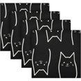 thumbnail image 1 of Coolnut Black Cat Cloth Napkins Set of 4, Reusable Washable Polyester Dinner Table Napkins for Family, Weddings, Parties, Home Decor, 20 x 20 Inch Washcloth Gift, 1 of 7