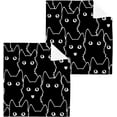 thumbnail image 1 of Coolnut Black Cat Washcloths 6 Pack, Highly Absorbent Soft Cotton Fingertip Towels for Bathroom, Kitchen, Gym, Spa, Home Decor, 12 x 12 Inch Washcloth Gift, 1 of 7