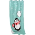 thumbnail image 1 of Coolnut Black Out Curtain Doorway Curtains for Window Treatments 84" Penguin Wearing A Scarf Having Fun Room Divider Curtains Kitchen Curtains, 1 of 7