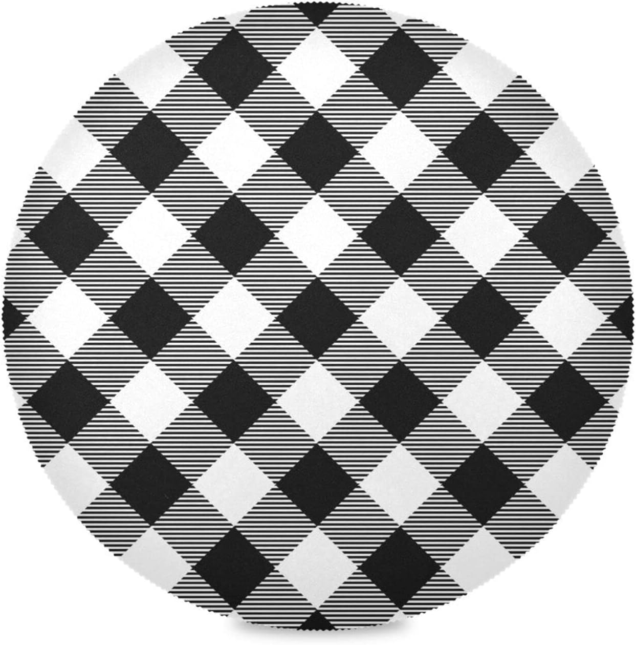 Coolnut Buffalo Plaid Round Placemats, Heat Resistant, NonSlip