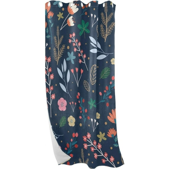 Coolnut Blackout Curtain Farmhouse Curtains for Window Treatments 84" Colorful Flowers Room Divider Curtains Bay Window Curtains