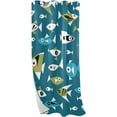 thumbnail image 1 of Coolnut Blackout Curtains for Bedroom Window Curtain Panels for Apartment 84 inches Cartoon Fish Boy Blue Room Divider Window Treatment Thermal Insulated, 1 of 7