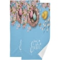 thumbnail image 1 of Coolnut Blossoms Flower Chick Eggs Hand Towels 2 PCS, Happy Easter Kitchen Towel Ultra Soft and Highly Absorbent,Decorative Fingertip Face Towel for Bathroom Hotel, 28.3"x14.4", 1 of 5