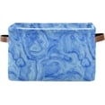 thumbnail image 1 of Coolnut Blue Abstract Marble Foldable Canvas Storage Bin, Sturdy Fabric Storage Basket with Handles, Storage Cube Box for Organizing Shelf Nursery Toy Closet 1PCS#32 Home Decor, 1 of 7