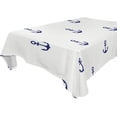 thumbnail image 1 of Coolnut Blue Anchors On Ivory Tablecloth Modern Table Cover for Home Decoration, Spill Proof Cloth Washable for Dinner Picnic, 60"x120", 1 of 6