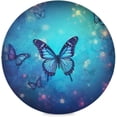 thumbnail image 1 of Coolnut Blue Butterfly Round Placemats Washable Placemats Non-Slip Heat-Resistant Table Place Mats for Dining Kitchen Holiday Party Table 15.4"-6PCS Home Decor, 1 of 7