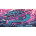 thumbnail image 1 of Coolnut Blue Dragon Pink Bath Mat, Dry Quickly Non Slip Absorbent Bath Rug, Soft Living Room Bedroom Home Floor Mats, Bath Mats for Bathroom, Tub and Shower 20" x 39" Home Decor, 1 of 7
