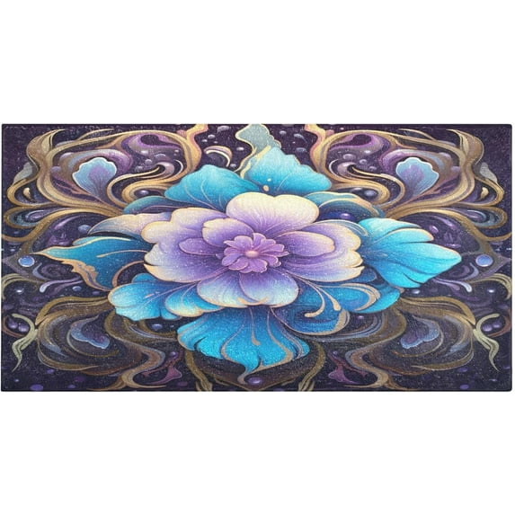 Coolnut Blue Mandala Bath Mat, Dry Quickly Non Slip Absorbent Bath Rug, Soft Living Room Bedroom Home Floor Mats, Bath Mats for Bathroom, Tub and Shower 20" x 39" Home Decor