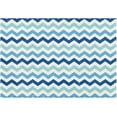 thumbnail image 1 of Coolnut Blue Mint Chevron Bathroom Rug Rectangular Bath Mat Non Slip Bath Rugs Absorbent Shaggy Bathmats for Sink Shower 16" x 24" Home Decor, 1 of 7