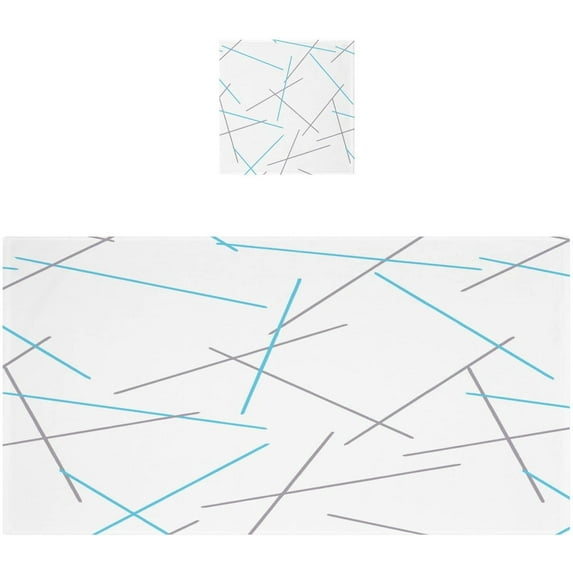 Coolnut Blue and Purple Slash Bath Towels Set - 1 Bath Towel 1 Washcloth Extra Absorbent 100% Cotton Towels, Super Soft Bathroom Towels for Home, Hotel Washcloth Gift