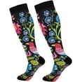 thumbnail image 1 of Coolnut Brightly Colored Rooster Compression Socks Women Men Knee High Stockings 1Pair for Sports, Running, Travel156 Gift, 1 of 7