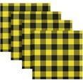 thumbnail image 1 of Coolnut Buffalo Plaid Yellow Cloth Napkins Set of 4, Reusable Washable Polyester Dinner Table Napkins for Family, Weddings, Parties, Home Decor, 20 x 20 Inch Washcloth Gift, 1 of 7