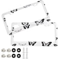 thumbnail image 1 of Coolnut Butterflies 2 Pack License Plate Frames,Universal Aluminum Car License Plate Covers with 2 Holes and Screws Home Decor, 1 of 7