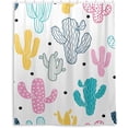 thumbnail image 1 of Coolnut Cactus Bathroom Waterproof Shower Curtain Set Bathtub Curtain with 12 Hooks for Bathroom Decor,Hotel,Room,60"x 72", 1 of 6