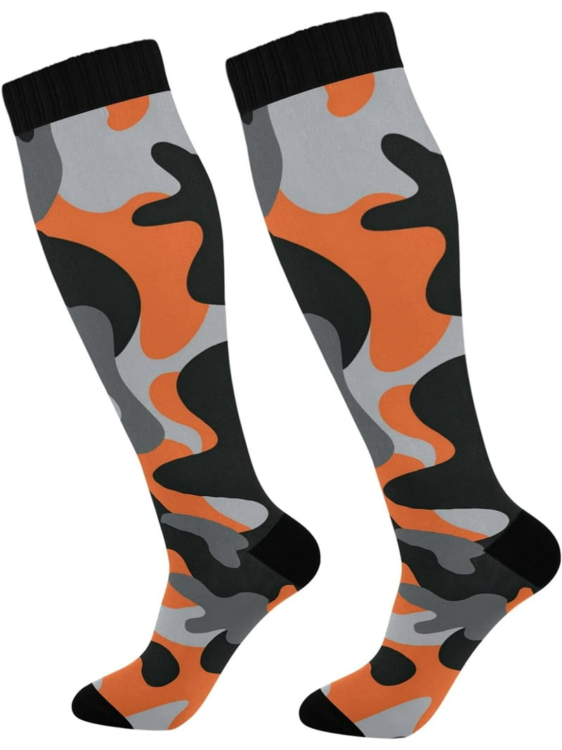 Coolnut Camouflage Compression Socks, 1 Pack Women Men Long