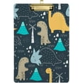 thumbnail image 1 of Coolnut Cartoon Dinosaurs Acrylic Clipboard with Low Profile Gold Metal Clip Standard A4 Letter Size Decorative Clipboards for Office,Jobsite,Medical,School, 1 of 7