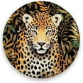 thumbnail image 1 of Coolnut Cartoon Leopard Coaster, Drinks Round Absorbent Stone Set with Ceramic Stone and Cork Base, Tabletop Protection Mats and Cups Place for 2PCS Home Decor, 1 of 6