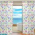 thumbnail image 1 of Coolnut Childish Hands Print Sheer Gauze Door Curtain Window Curtain Drapes for Living Room Kids Bedroom Window Treatment Decor W55 x L84 In 2 Panels, 1 of 4