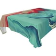 thumbnail image 1 of Coolnut Chinese Style Tablecloth, Waterproof Washable Polyester Square Table Cover, Durable Tablecloth for Kitchen Dining Table Party Decor, 60"X 120", 1 of 7