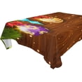 thumbnail image 1 of Coolnut Christmas Balls Tablecloth, Waterproof Washable Polyester Square Table Cover, Durable Tablecloth for Kitchen Dining Table Party Decor, 54"x54", 1 of 7