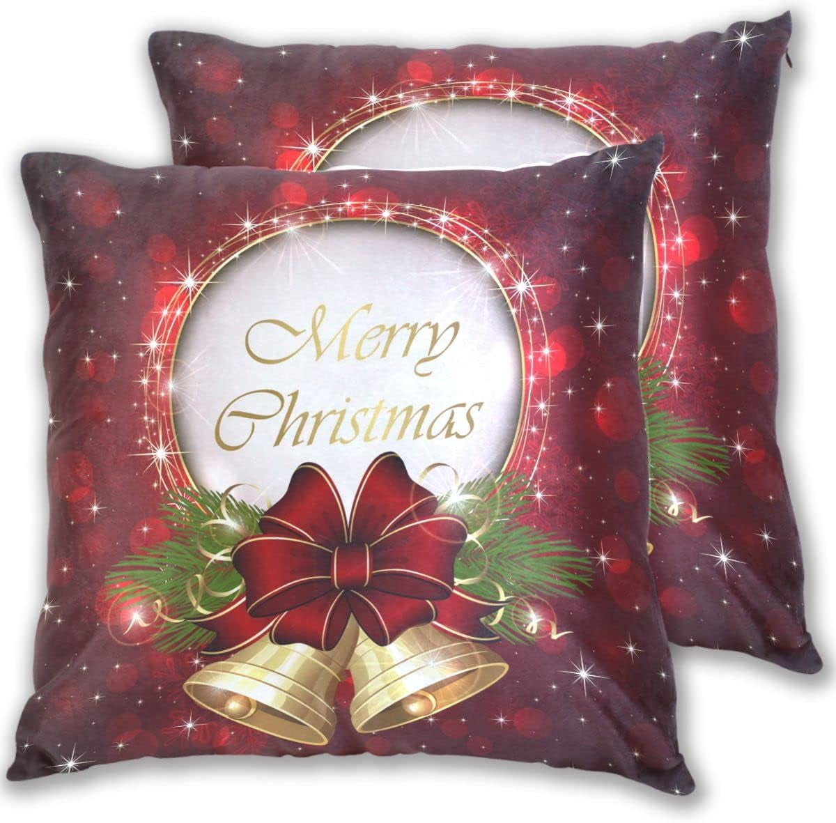 Coolnut Christmas Decorative Throw Pillow Covers 20"x20", 2 Pack Couch