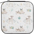 thumbnail image 1 of Coolnut Christmas Deer Pattern Jewelry Box for Women Girls PU Leather Jewelry Organizer Portable Travel Jewelry Case for Small Ring Earring Necklace Women Gifts, 1 of 7