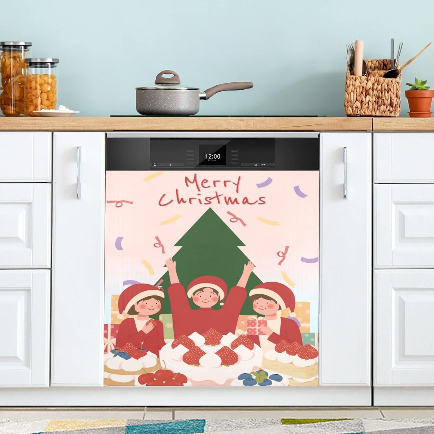 Coolnut Christmas Dishwasher Cover Decorative Door