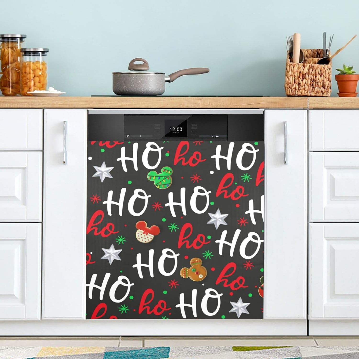 Coolnut Christmas Dishwasher Cover Decorative Door