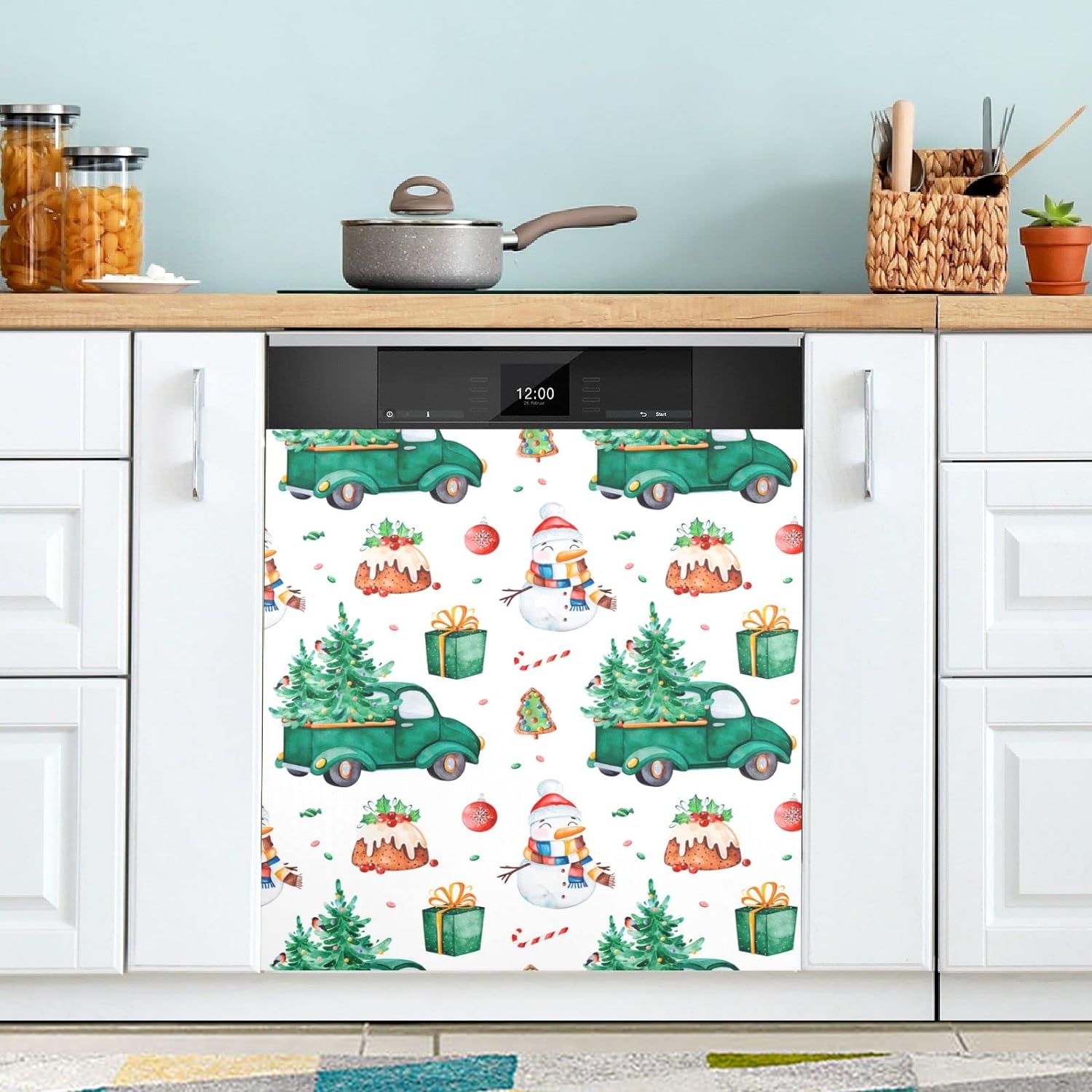 Coolnut Christmas Dishwasher Cover Decorative Door