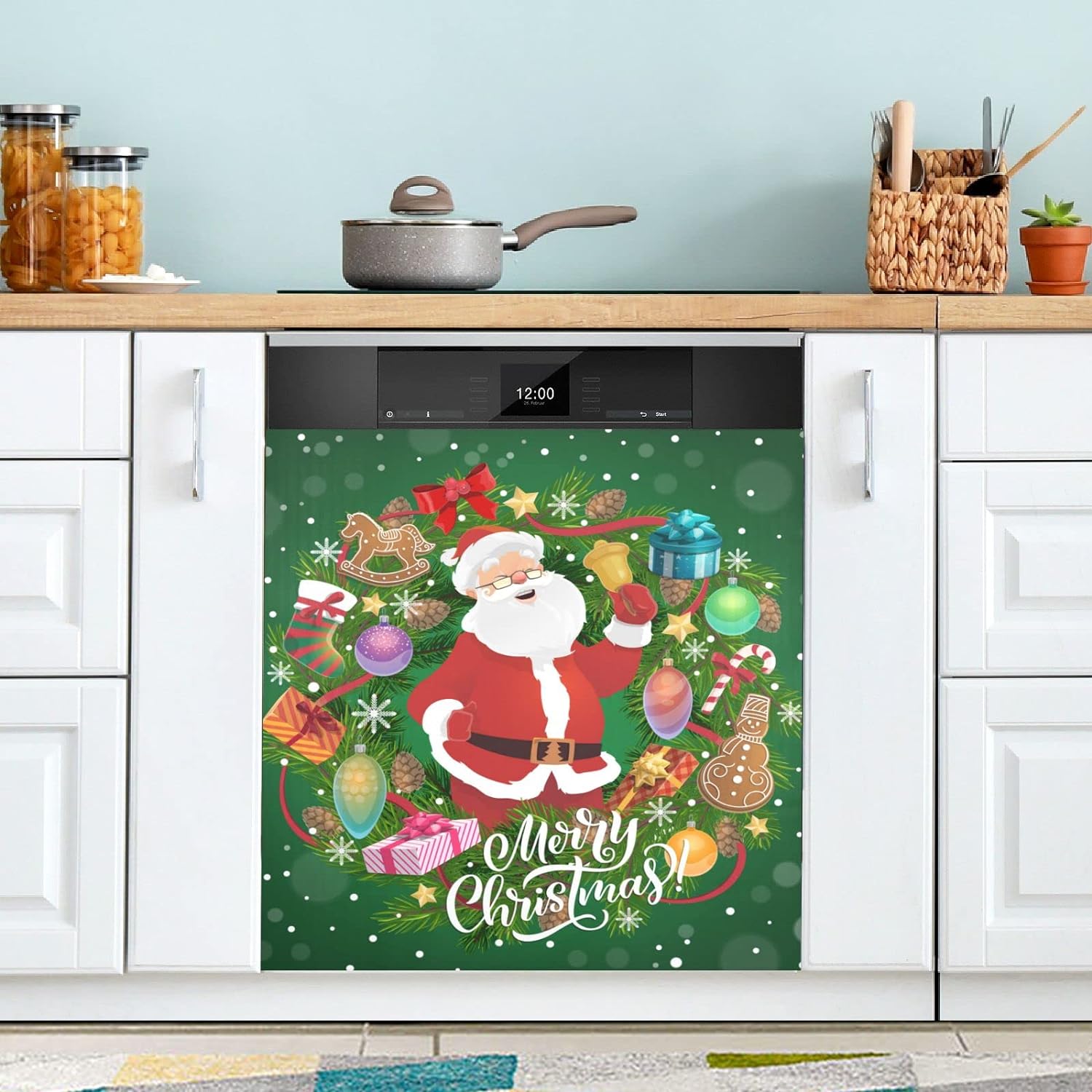 Coolnut Christmas Dishwasher Cover Decorative Door