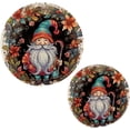 thumbnail image 1 of Coolnut Christmas Gnomes Round Woven Potholders Set Trivets for Hot Dishe Heat Resistant Non-Slip Trivets for Cooking and Baking Kitchen Home Decor, 1 of 7