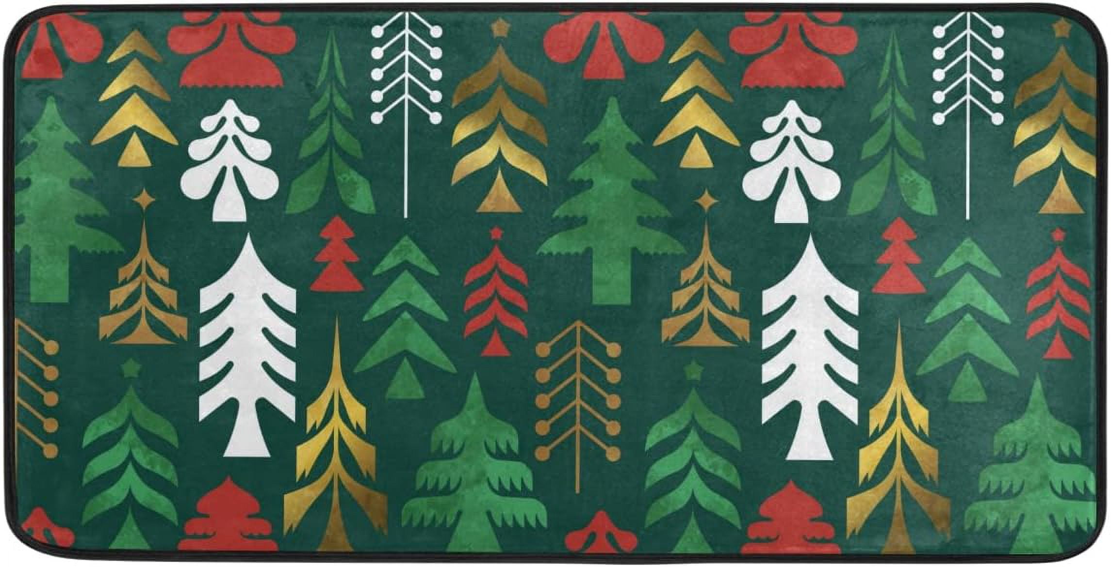 Coolnut Christmas Kitchen Rug Anti Fatigue Kitchen Floor Mat, 1Pcs Non Slip Waterproof Long