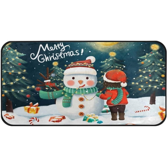 Coolnut Christmas Kitchen Rug Anti Fatigue Kitchen Floor Mat, 1Pcs Non Slip Waterproof Long Standing Mat, 39" x 20"