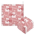thumbnail image 1 of Coolnut Christmas Polar Bear Baby Muslin Washcloths Face Towel, Red Scarf Ribbons Burp Cloths Cotton Wipes 5 PCS Infant Wash Cloth for Newborn Boys Girls 12x12 inches, 1 of 6