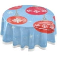 thumbnail image 1 of Coolnut Christmas Round Tablecloth, Washable Oil Proof Table Cover for Kitchen Holiday Party Wedding Picnic Decoration, 1 of 7
