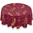 thumbnail image 1 of Coolnut Christmas Round Tablecloth, Washable Oil Proof Table Cover for Kitchen Holiday Party Wedding Picnic Decoration, 1 of 7