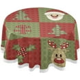 thumbnail image 1 of Coolnut Christmas Round Tablecloth, Wrinkle Free Soft Table Cloth with Lace, 60 Inch Table Cover for Kitchen Dining Tables, Hotels, Banquets, Camping Parties House Decor, 1 of 7