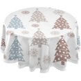 thumbnail image 1 of Coolnut Christmas Round Tablecloth, Wrinkle Free Soft Table Cloth with Lace, 60 Inch Table Cover for Kitchen Dining Tables, Hotels, Banquets, Camping Parties House Decor, 1 of 7