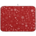 thumbnail image 1 of Coolnut Christmas Snowflake Red Dish Drying Mat Absorbent Heat Resistant Reversible Dish Draining Mat for Kitchen Countertops Sinks,16"x18", 1 of 6