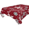 thumbnail image 1 of Coolnut Christmas Snowflake Tablecloth, Waterproof Washable Polyester Square Table Cover, Durable Tablecloth for Kitchen Dining Table Party Decor, 60"X 120", 1 of 7