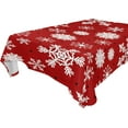 thumbnail image 1 of Coolnut Christmas Snowflake Tablecloth, Waterproof Washable Polyester Square Table Cover, Durable Tablecloth for Kitchen Dining Table Party Decor, 60"X 120", 1 of 7