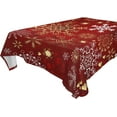 thumbnail image 1 of Coolnut Christmas Snowflake Tablecloth, Waterproof Washable Polyester Square Table Cover, Durable Tablecloth for Kitchen Dining Table Party Decor, 60"X 90", 1 of 7