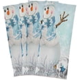 thumbnail image 1 of Coolnut Christmas Snowman Kitchen Dish Towels Set of 4, Winter Landscape Dishcloths Absorbent Lint-Free Towels Dish Drying Towel for Cooking Baking Home Clean Housewarming Gift, 1 of 5