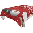 thumbnail image 1 of Coolnut Christmas Snowman Tablecloth, Waterproof Washable Polyester Square Table Cover, Durable Tablecloth for Kitchen Dining Table Party Decor, 60"X 120", 1 of 7