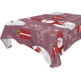 thumbnail image 1 of Coolnut Christmas Snowman Tablecloth, Waterproof Washable Polyester Square Table Cover, Durable Tablecloth for Kitchen Dining Table Party Decor, 60"X 60", 1 of 7