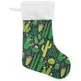 thumbnail image 1 of Coolnut Christmas Stocking Personalized Cactus Large Candy Stocking Hanging Gift Xmas Stockings Decoration 1 PC for Family Holiday Party Ornaments Decor Fireplace, 1 of 7