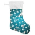 thumbnail image 1 of Coolnut Christmas Stocking Personalized Christmas Snowflake Large Candy Stocking Hanging Gift Xmas Stockings Decoration 1 PC for Family Holiday Party Ornaments Decor Fireplace, 1 of 7