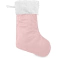 thumbnail image 1 of Coolnut Christmas Stocking Personalized Solid Color Large Candy Stocking Hanging Gift Xmas Stockings Decoration 1 PC for Family Holiday Party Ornaments Decor Fireplace, 1 of 7