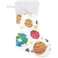 thumbnail image 1 of Coolnut Christmas Stocking Personalized Space Planet Large Candy Stocking Hanging Gift Xmas Stockings Decoration 1 PC for Family Holiday Party Ornaments Decor Fireplace, 1 of 7
